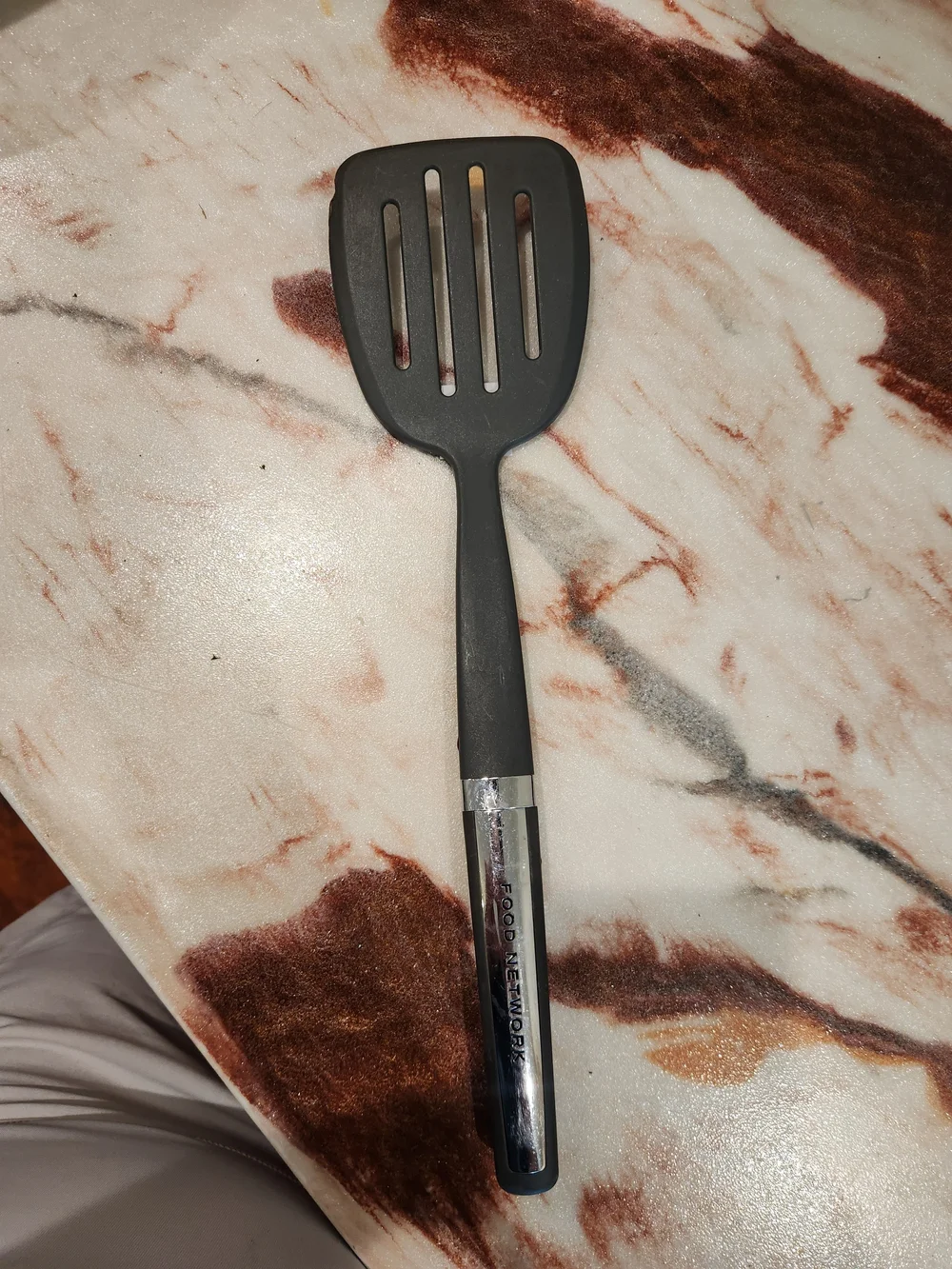 Food Network Black and Silver Slotted Turner Spatula